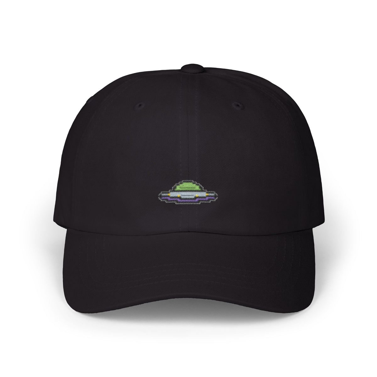 UFO Embroidered Dad Cap – Minimal Alien UFO Hat