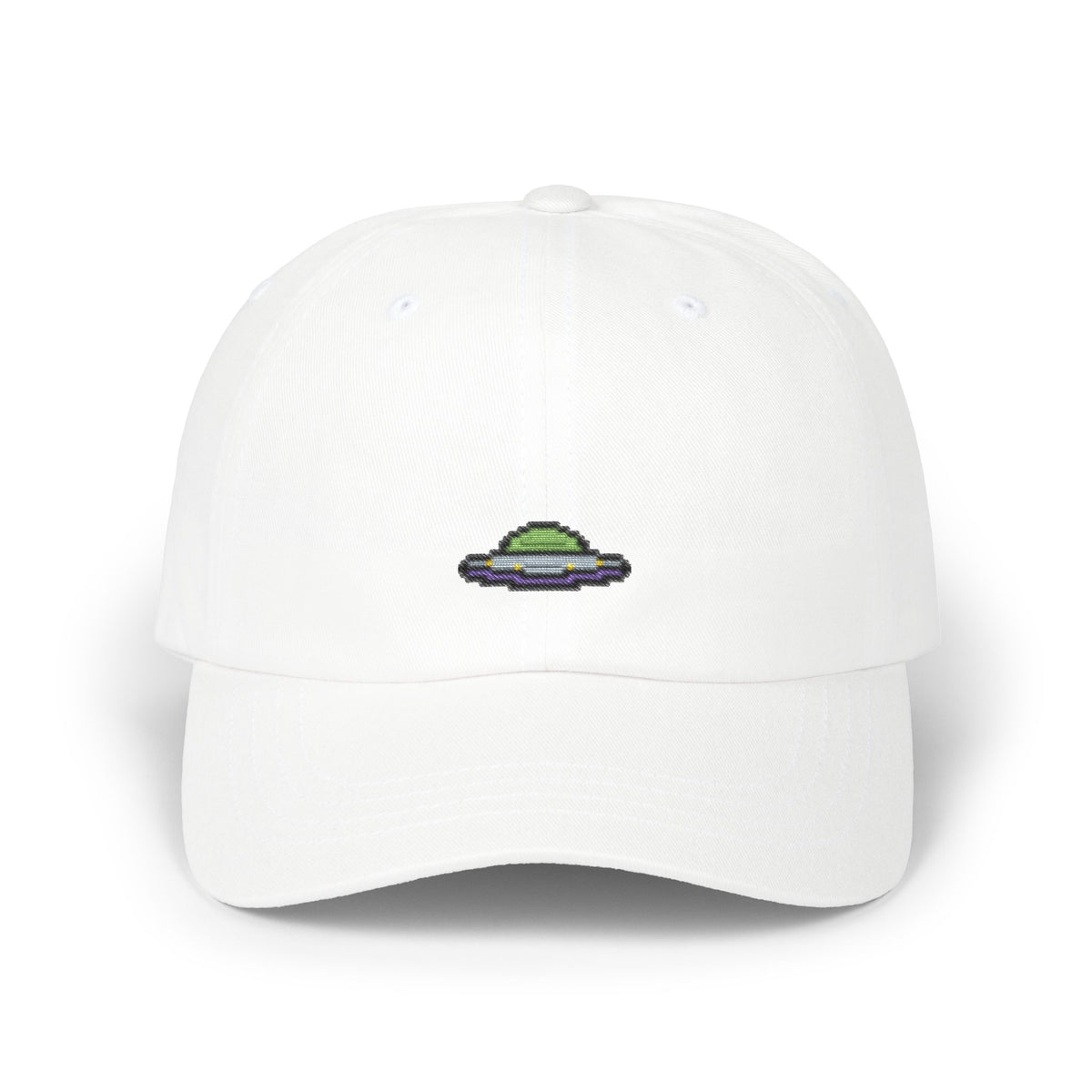 UFO Embroidered Dad Cap – Minimal Alien UFO Hat